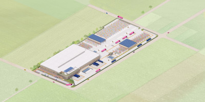 Enexis LOC Noord Paul de Ruiter Architects Axo in landschap